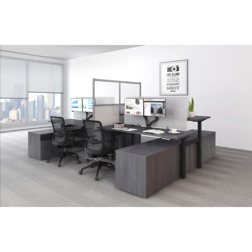 Lorell Relevance Series Charcoal Laminate Office Furniture Table Top